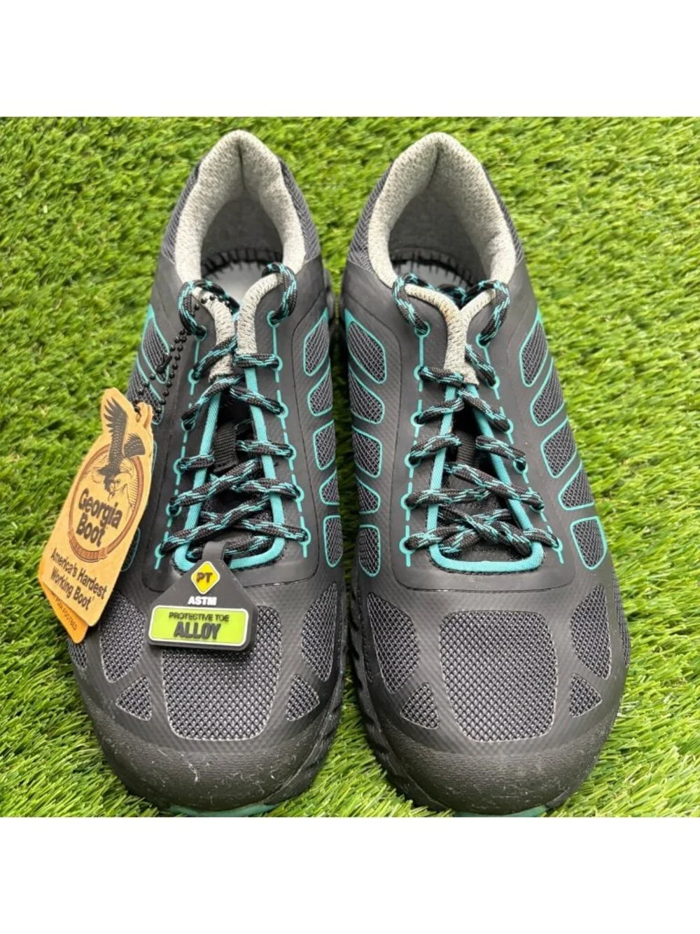 Georgia Boot ReFLX Womens Size 8.5D Black Athletic Alloy Toe Safety Work Shoes